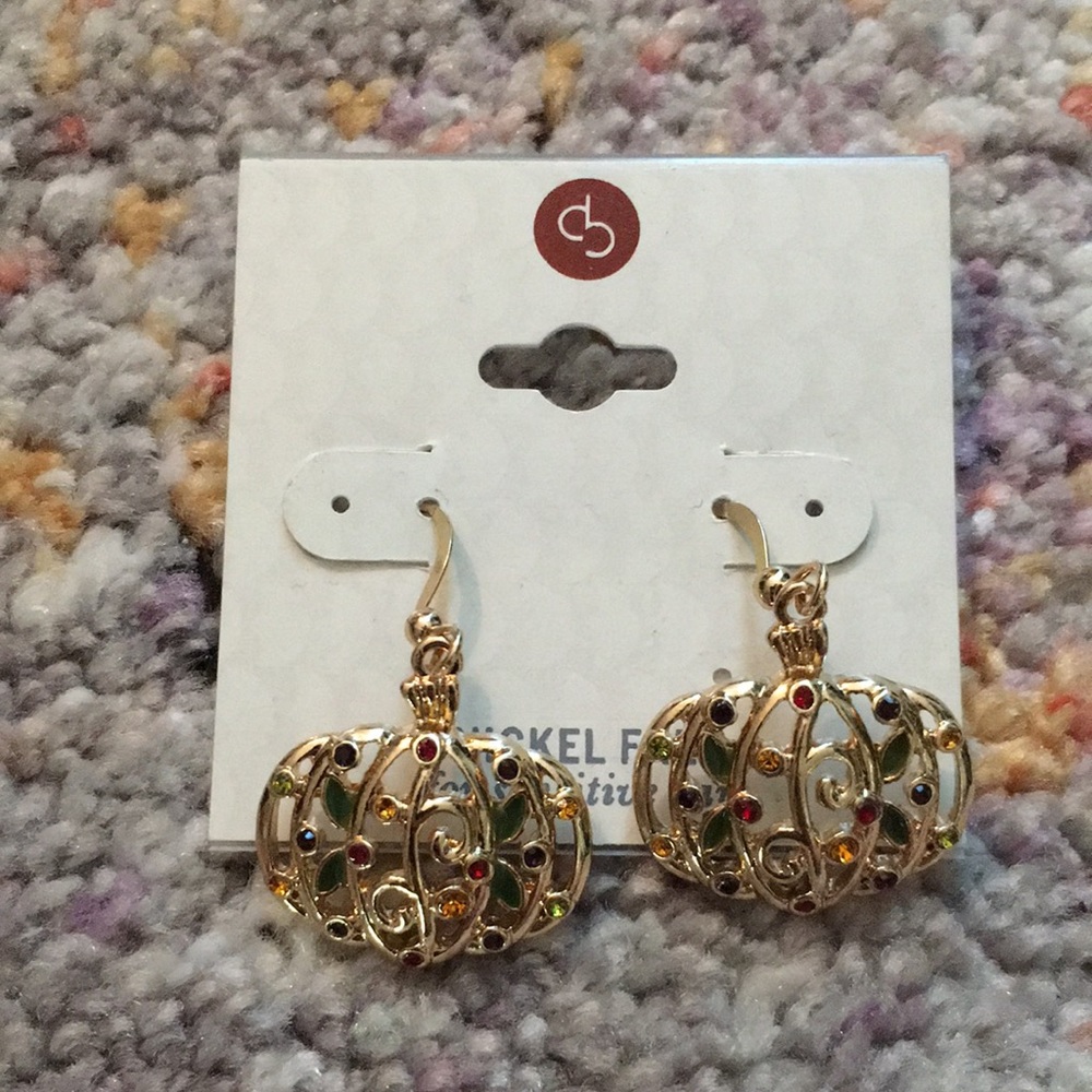 Gold Pumpkin Earrings